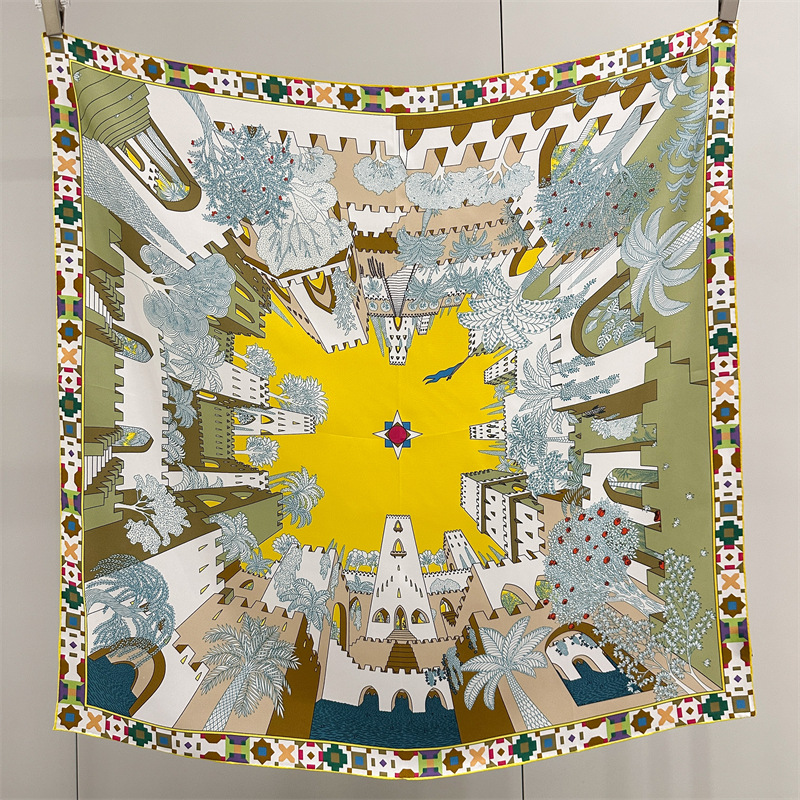 Luxury Bags Supplier - Square Silk Scarf 90CM Luxury Designers