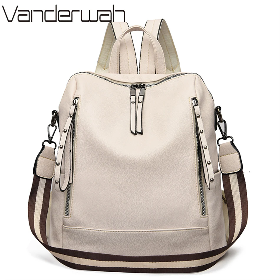 Luxury Bags For Young Women - Brand Luxury Backpacks Soft Leather Waterproof