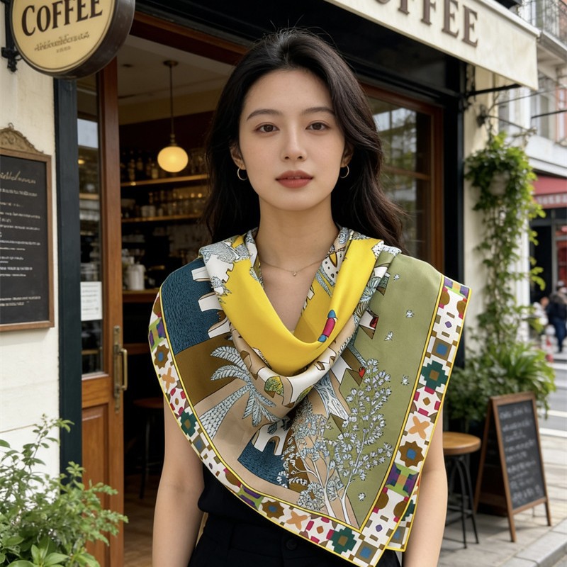 Square Silk Scarf 90CM Luxury  - Luxury Bags Supplier ulasan dan harga
