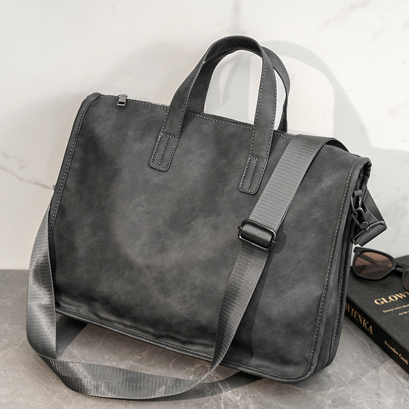 Casual Business Men's Handbag  - Luxury Tote Bags With Zipper ulasan dan harga