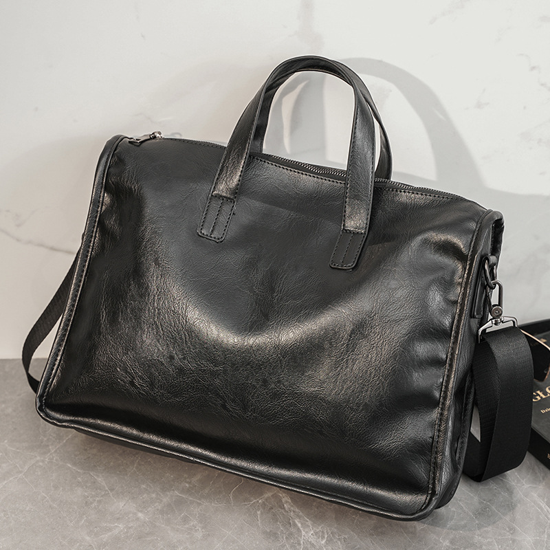 Casual Business Men's Handbag  - Luxury Tote Bags With Zipper ulasan dan harga