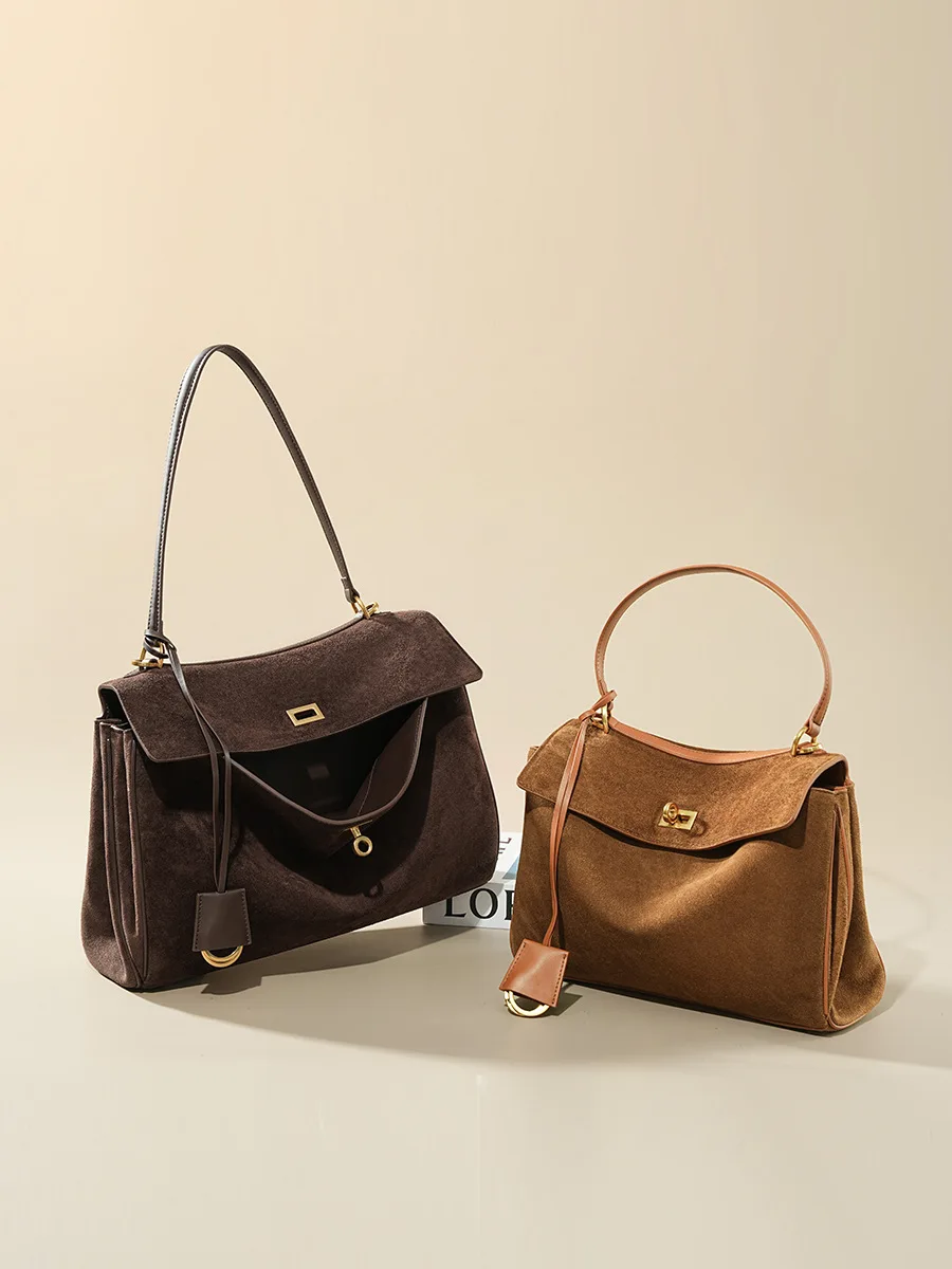 Autumn Winter Women's Suede ge - Luxury Tote Bags With Zipper ulasan dan harga