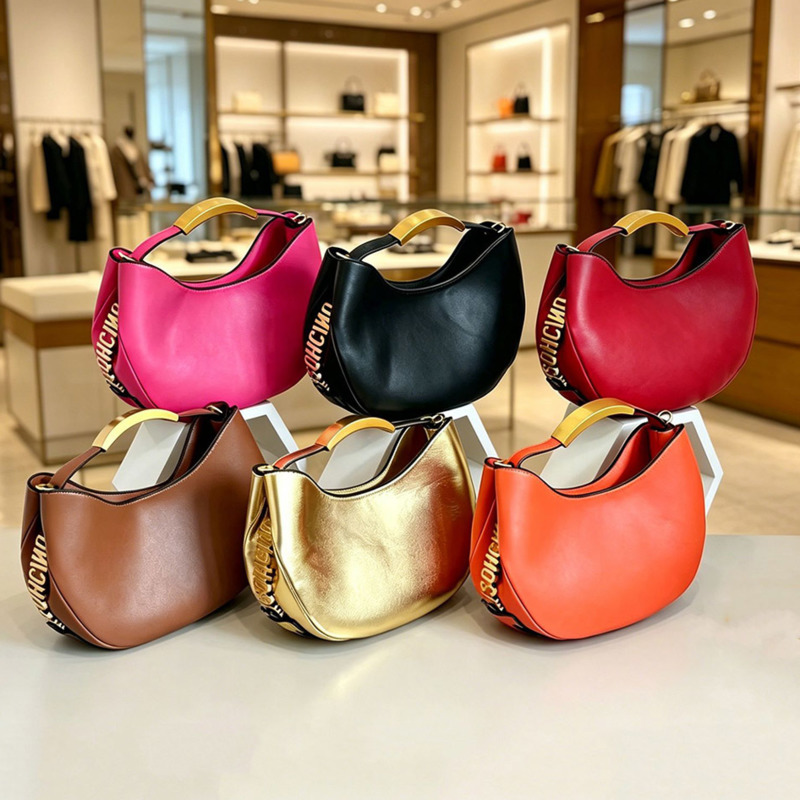 Demi-cercle Women Golden Lette - Luxury Tote Bags With Zipper ulasan dan harga