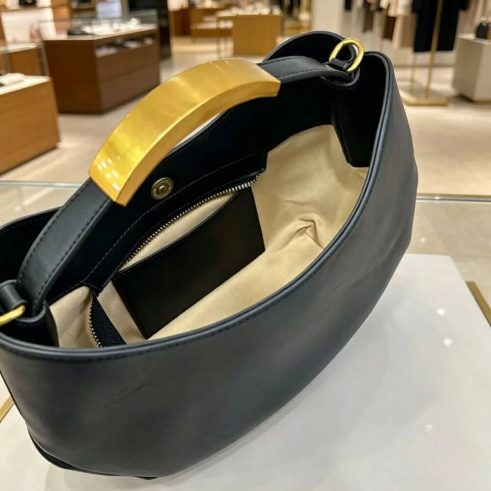 Demi-cercle Women Golden Lette - Luxury Tote Bags With Zipper ulasan dan harga