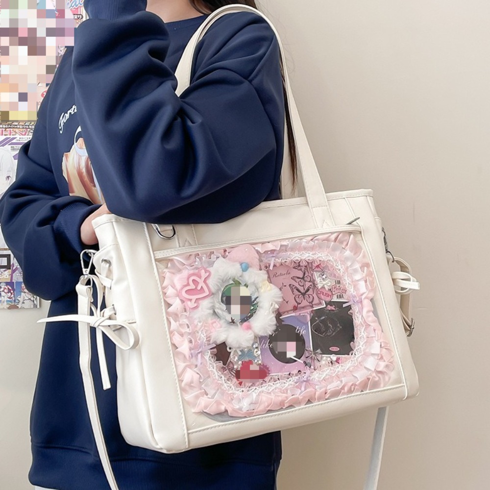 New Japanese Cute Kawaii Girls - Luxury Tote Bags With Zipper ulasan dan harga