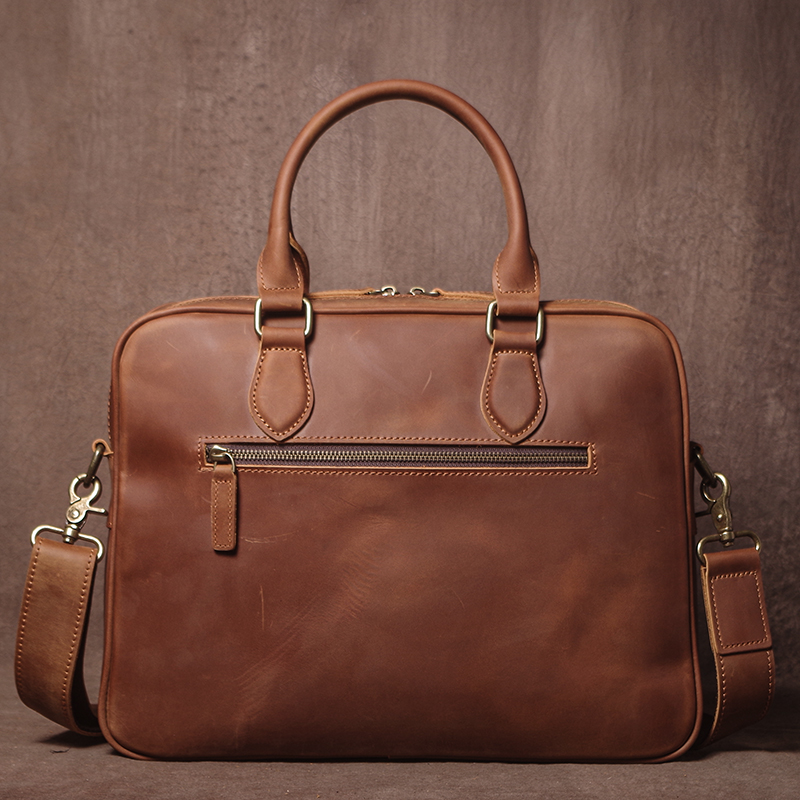 GURO Men Crazy Horse Cowhide B - Luxury Tote Bags With Zipper ulasan dan harga