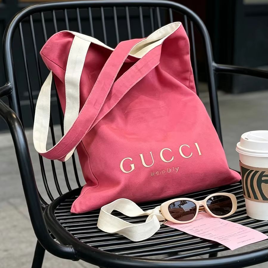 GUCCIs bag Women Canvas Tote B - Shoulder Bag Slouchy ulasan dan harga