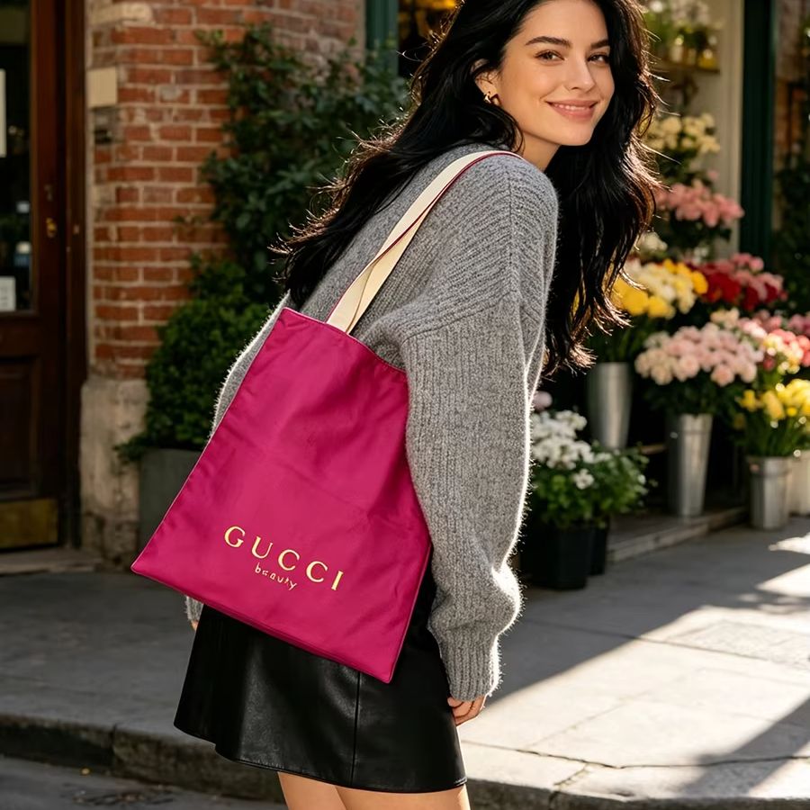 GUCCIs bag Women Canvas Tote B - Shoulder Bag Slouchy ulasan dan harga